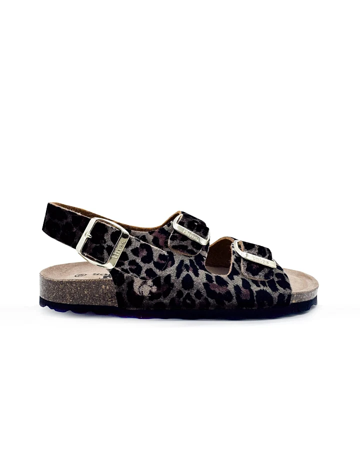 thies Damen vegan Sandalen Rec Backstrap Leo Beige