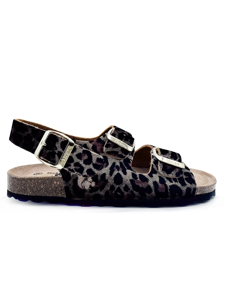 thies Damen vegan Sandalen Rec Backstrap Leo Beige