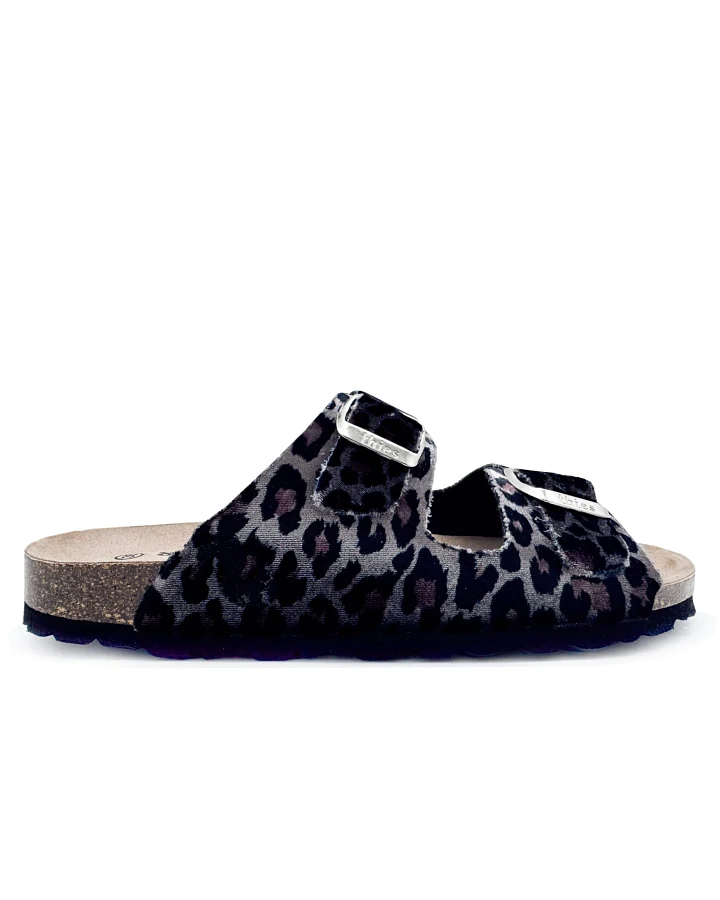 thies Damen vegan Sandalen Rec Leo Grau