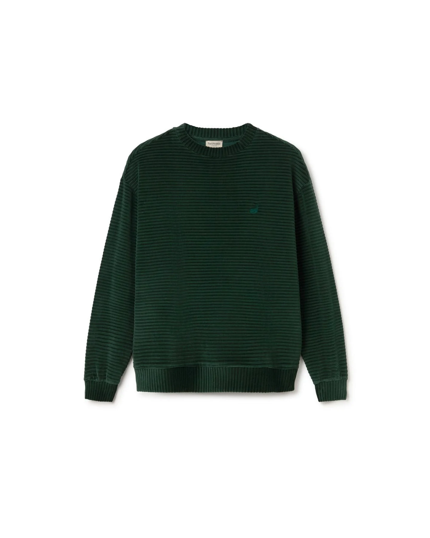 TWOTHIRDS Damen vegan Sweatshirt Oleny Dunkelgrün – Ansicht 2
