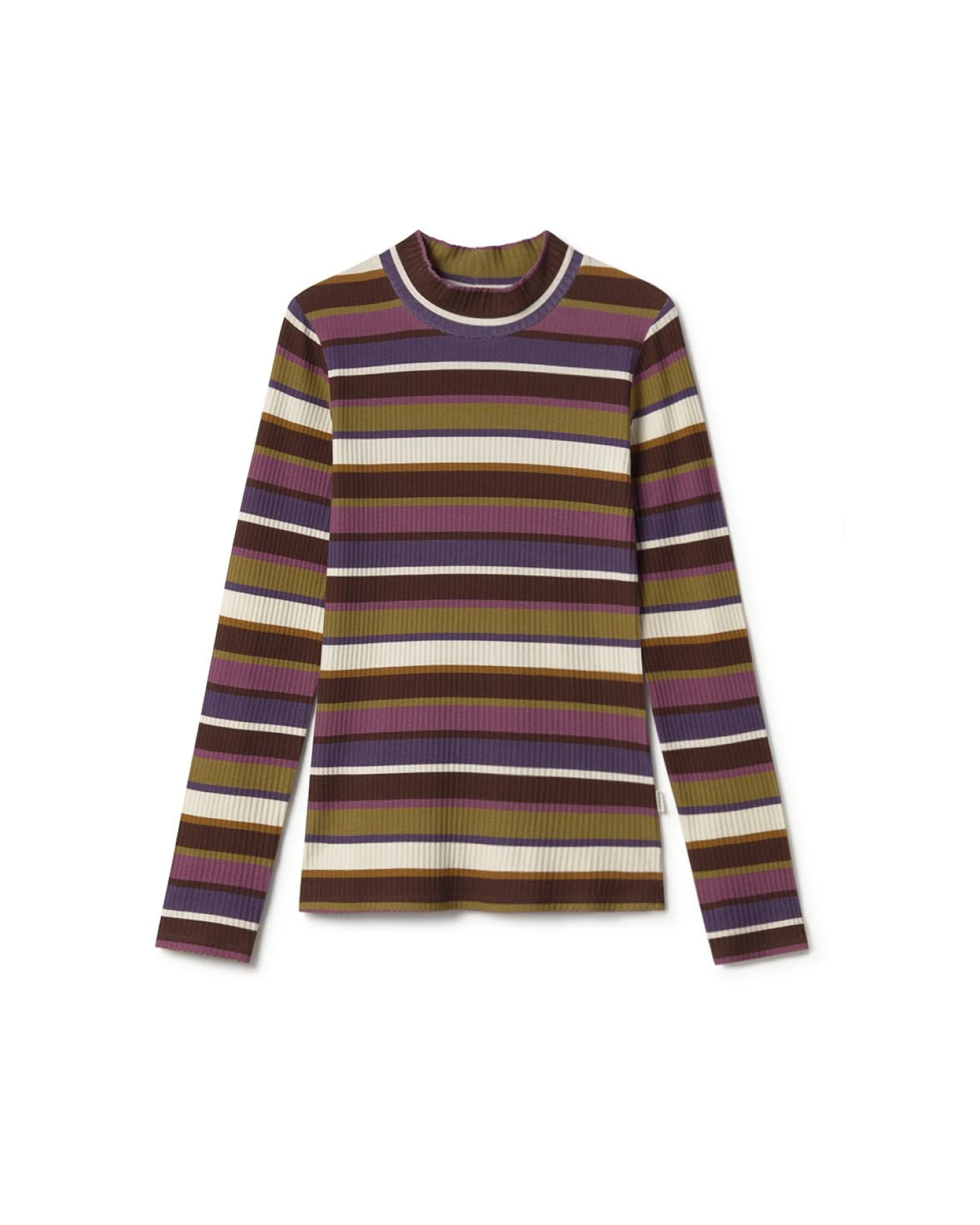 TWOTHIRDS Damen vegan Top Portumna Mehrfarbig Gestreift – Ansicht 2