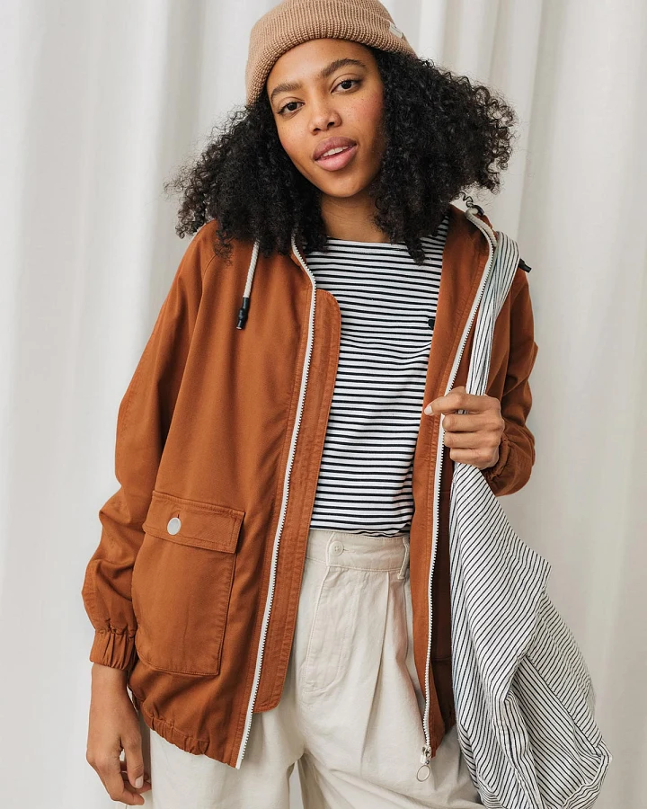 TWOTHIRDS Damen vegan Jacke Uliaga Adobe Braun