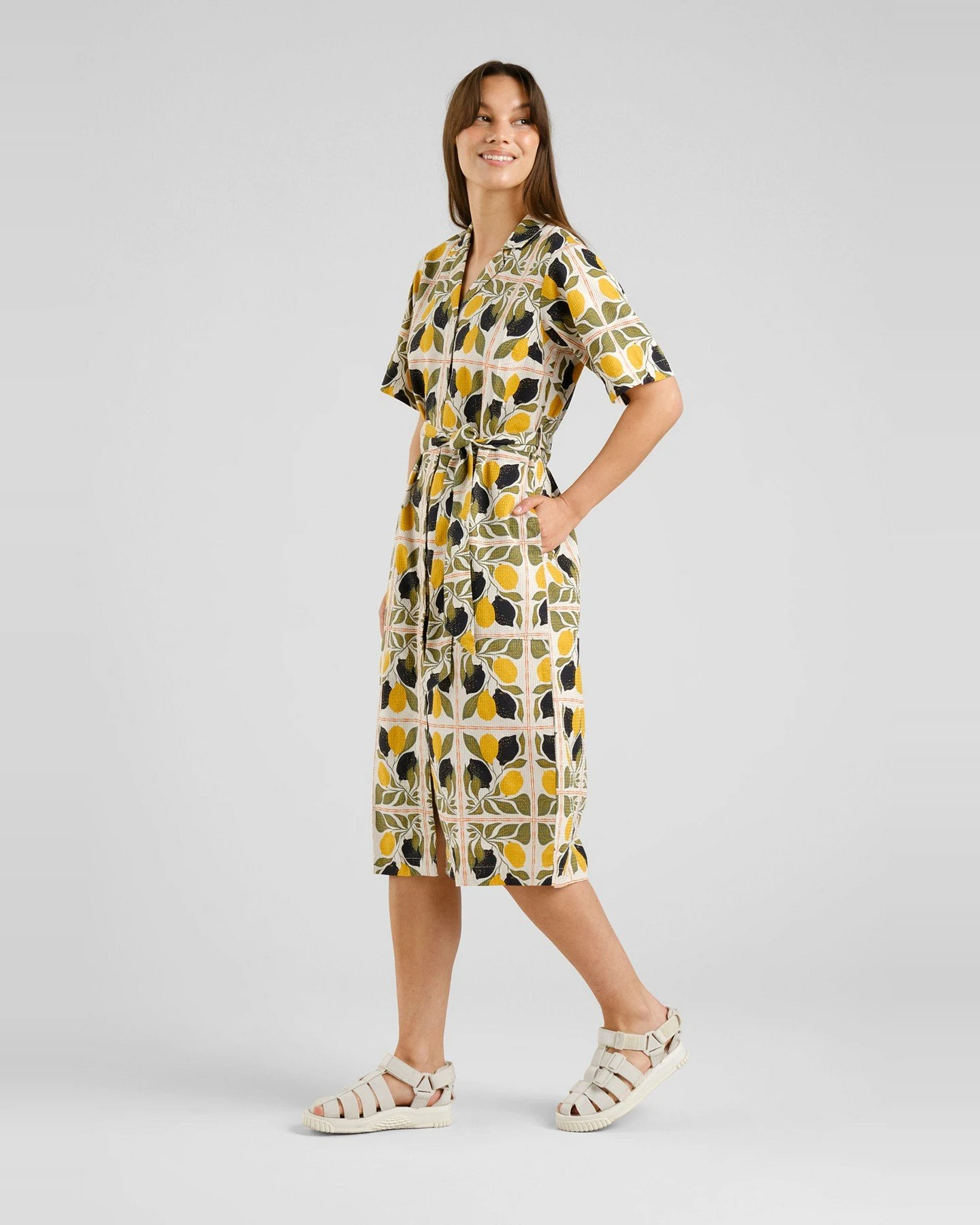 Kleid Orrefors Lemon Tiles Gelb – Ansicht 3
