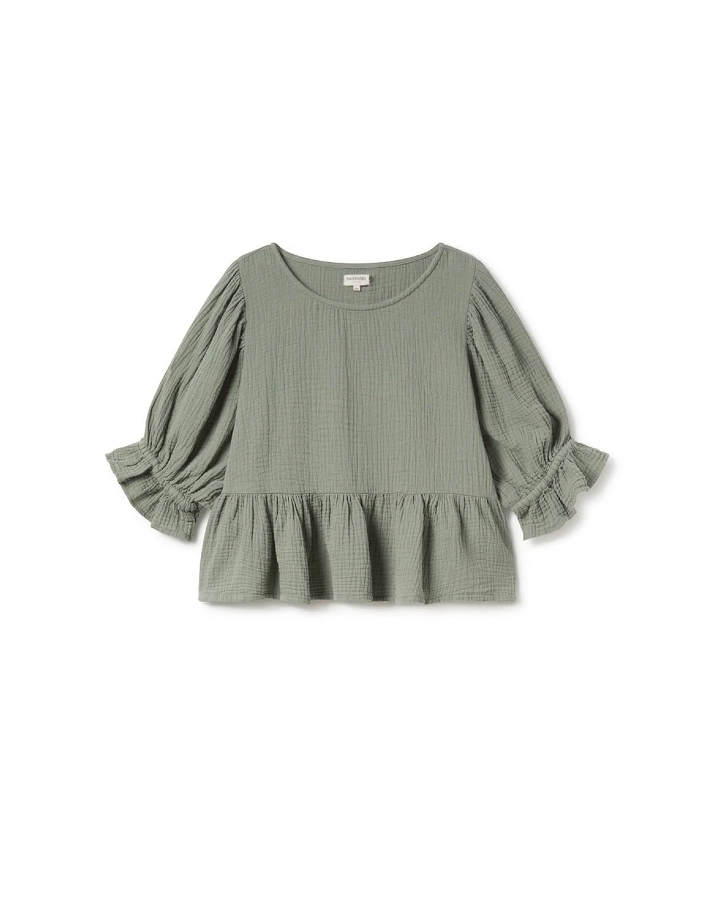 TWOTHIRDS Damen vegan Top Wassiljewski Wüstensalbei – Ansicht 2