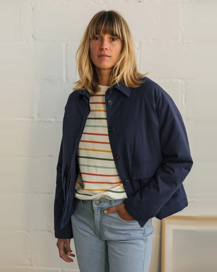 TWOTHIRDS Damen vegan Jacke Makulova Blaue Nacht