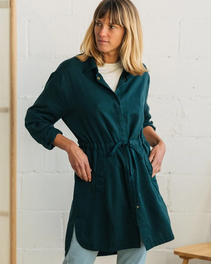 TWOTHIRDS Damen vegan Jacke Thule Tiefsee Grün