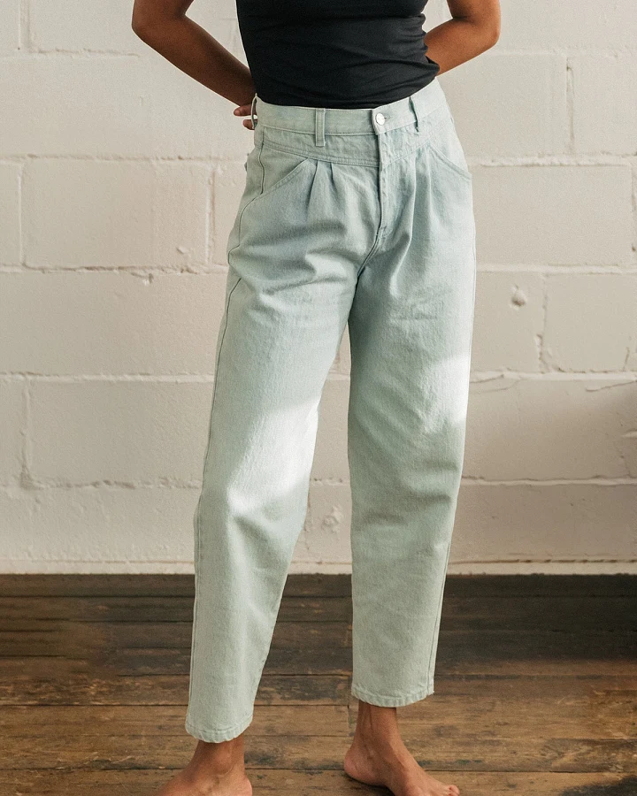 TWOTHIRDS Damen vegan Jeans Kiritibati Himmelblau