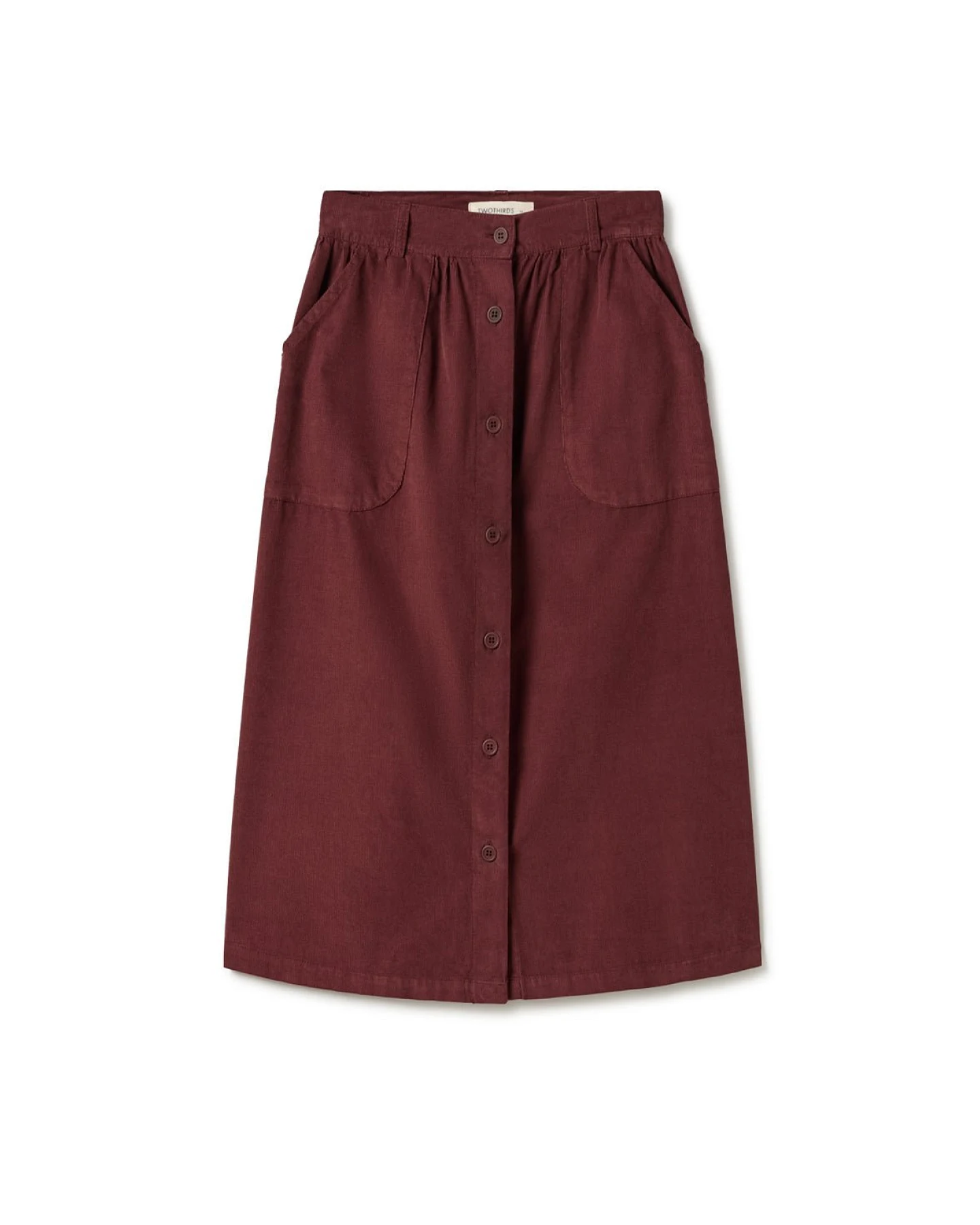TWOTHIRDS Damen vegan Rock Schola Russet Braun Rot – Ansicht 2