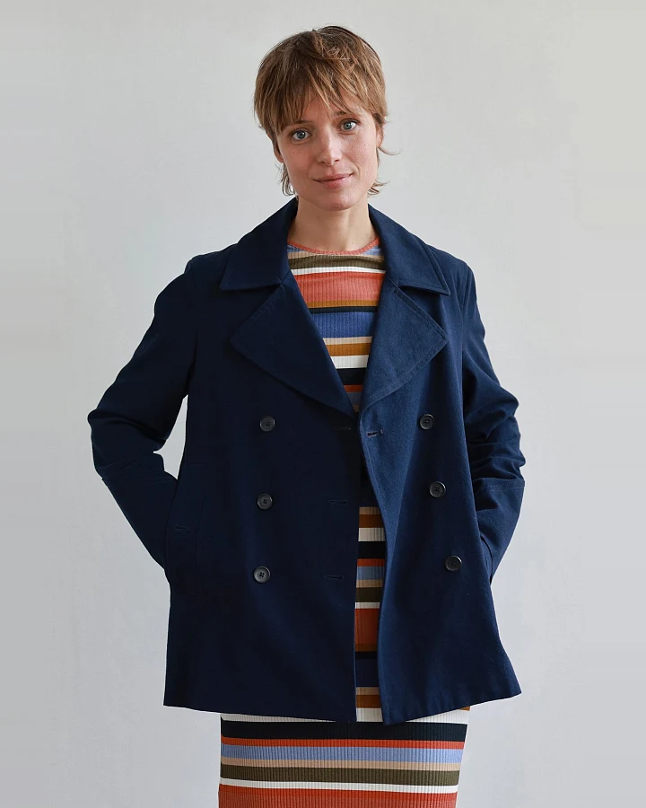 TWOTHIRDS Damen vegan Mantel Mbudya Marine