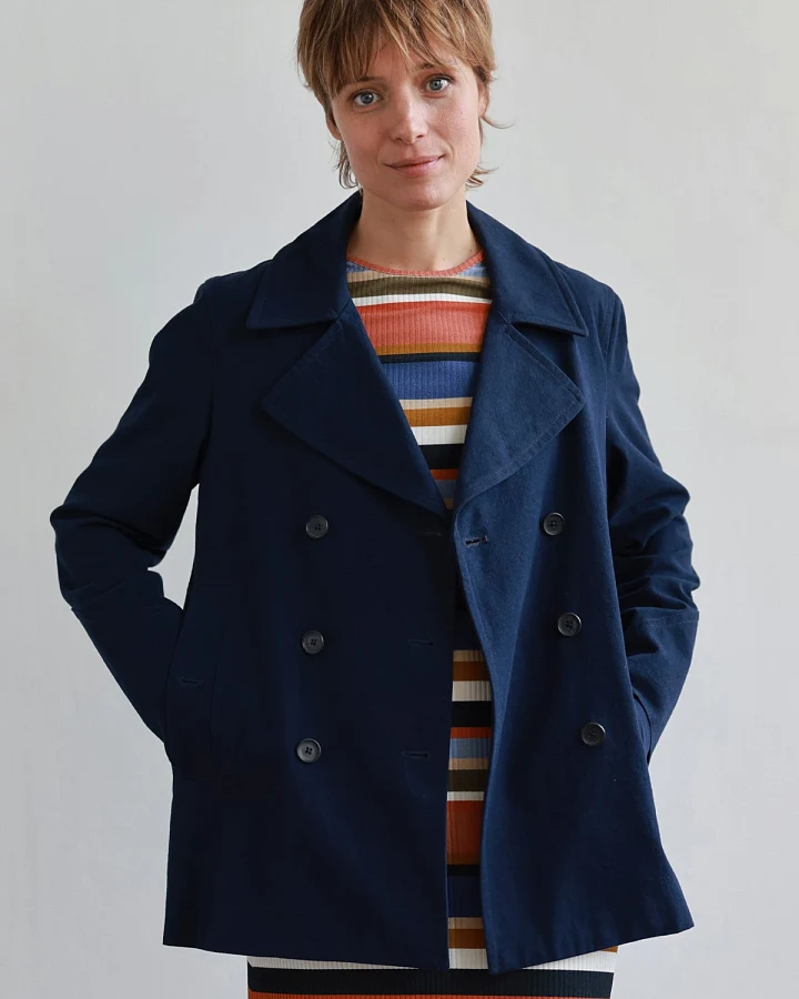 TWOTHIRDS Damen vegan Mantel Mbudya Marine