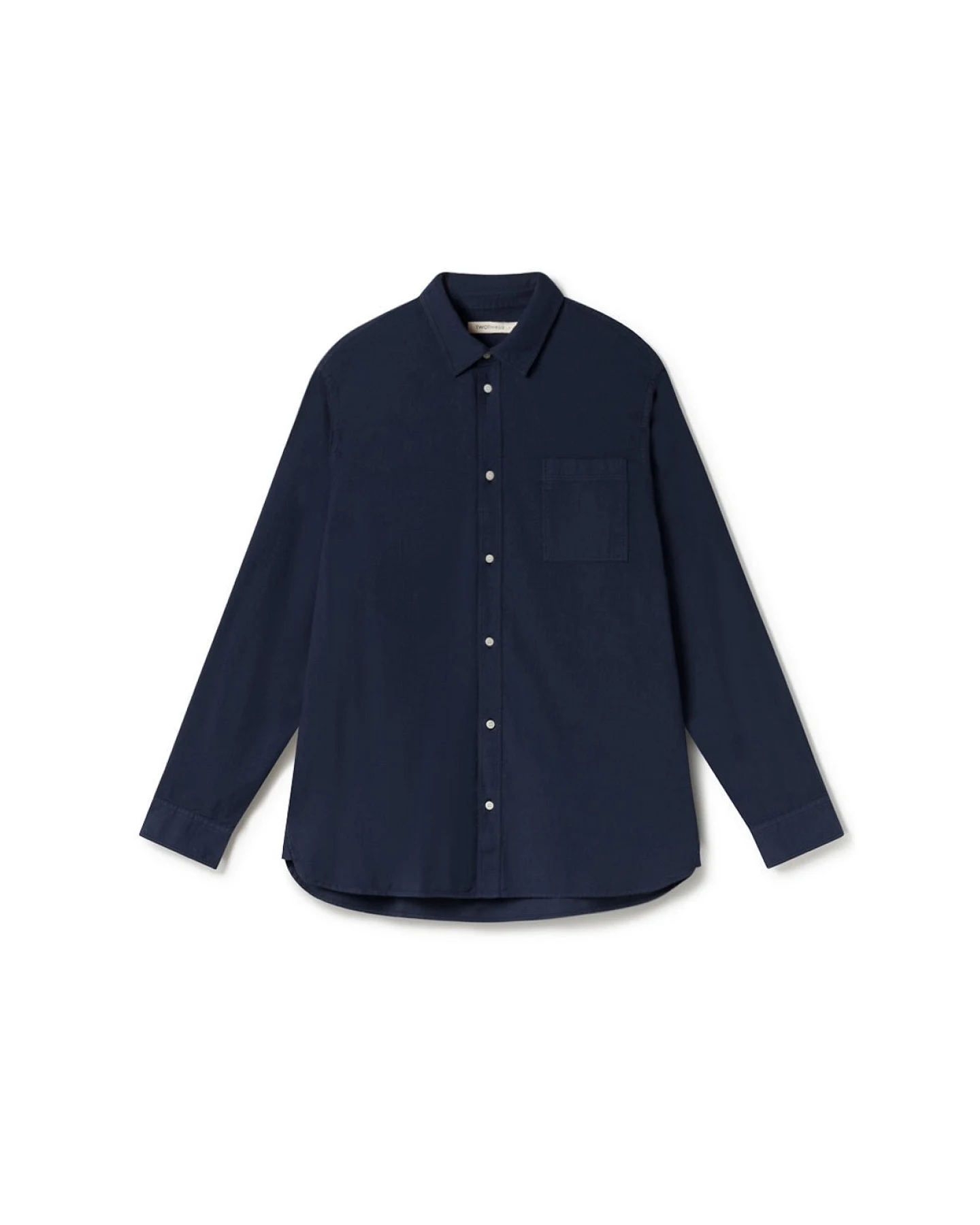 TWOTHIRDS Herren vegan Hemd Sedef Marineblau – Ansicht 2