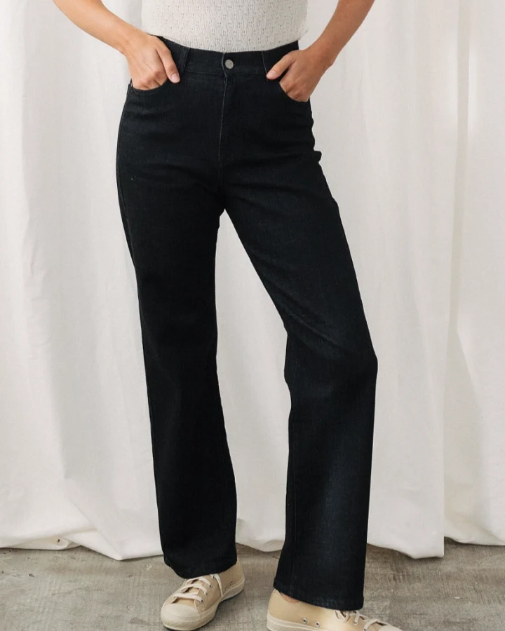 TWOTHIRDS Damen vegan Jeans Tino Schwarz