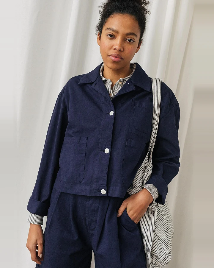 TWOTHIRDS Damen vegan Jacke Selao Blue Night