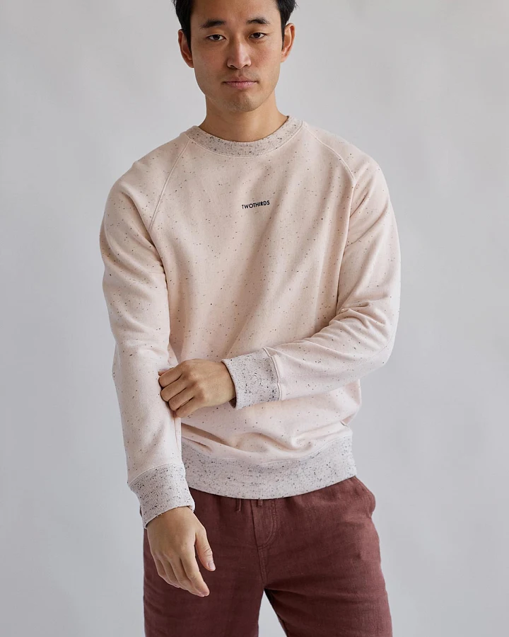 TWOTHIRDS Herren vegan Sweatshirt Annette Weiches Rosa