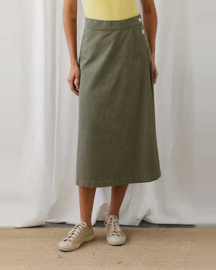 TWOTHIRDS Damen vegan Rock Aspo Light Khaki