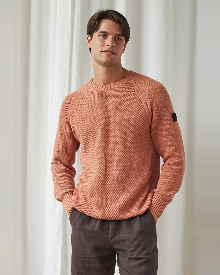 TWOTHIRDS Herren vegan Pullover Tortuga Ziegelrosa