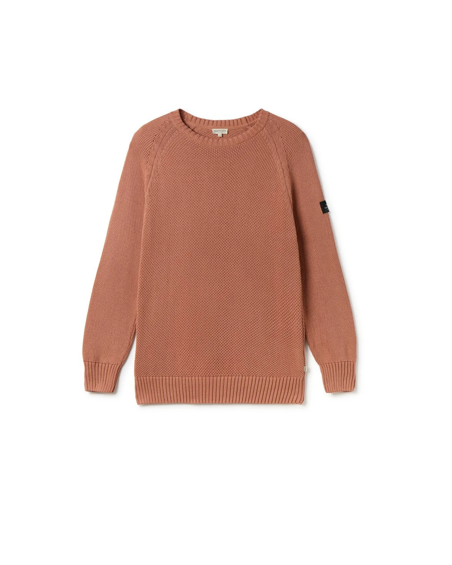 TWOTHIRDS Herren vegan Pullover Tortuga Ziegelrosa – Ansicht 2