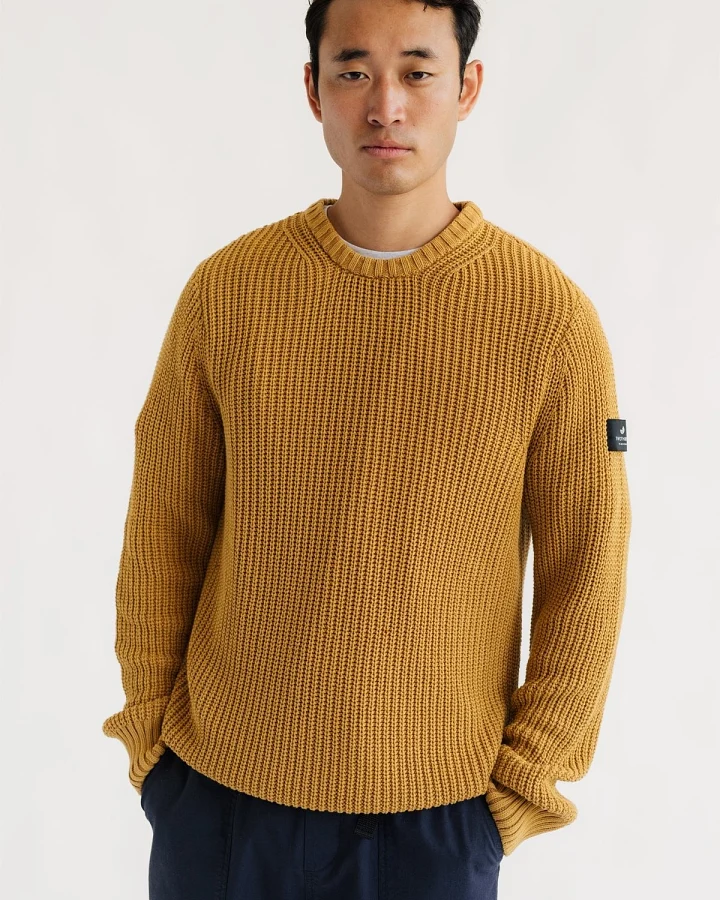 TWOTHIRDS Herren vegan Pullover Moyenne Senf