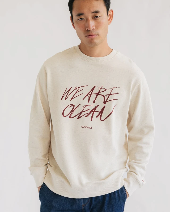 TWOTHIRDS Herren vegan Sweatshirt Kendec Beige Melange