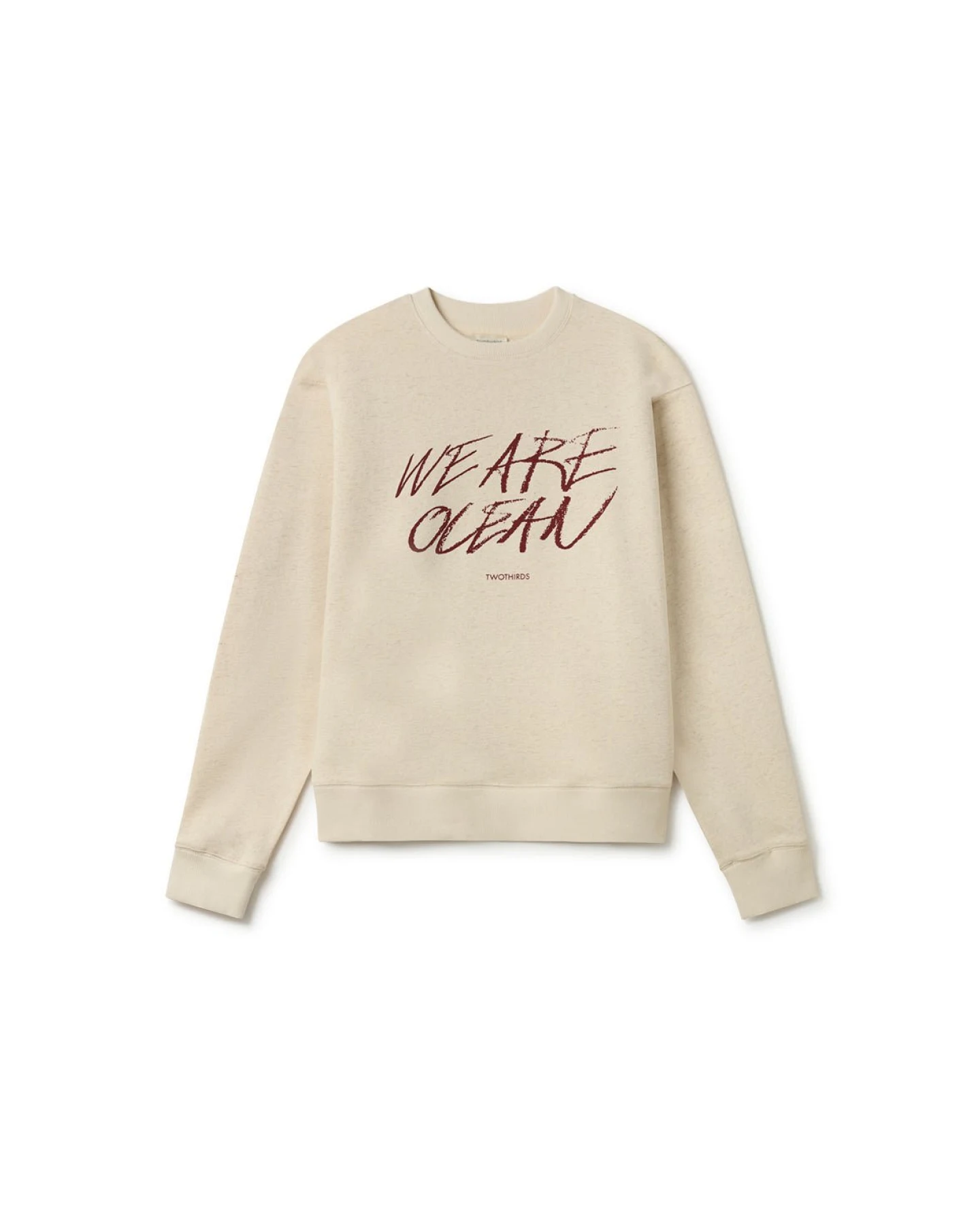 TWOTHIRDS Herren vegan Sweatshirt Kendec Beige Melange – Ansicht 2