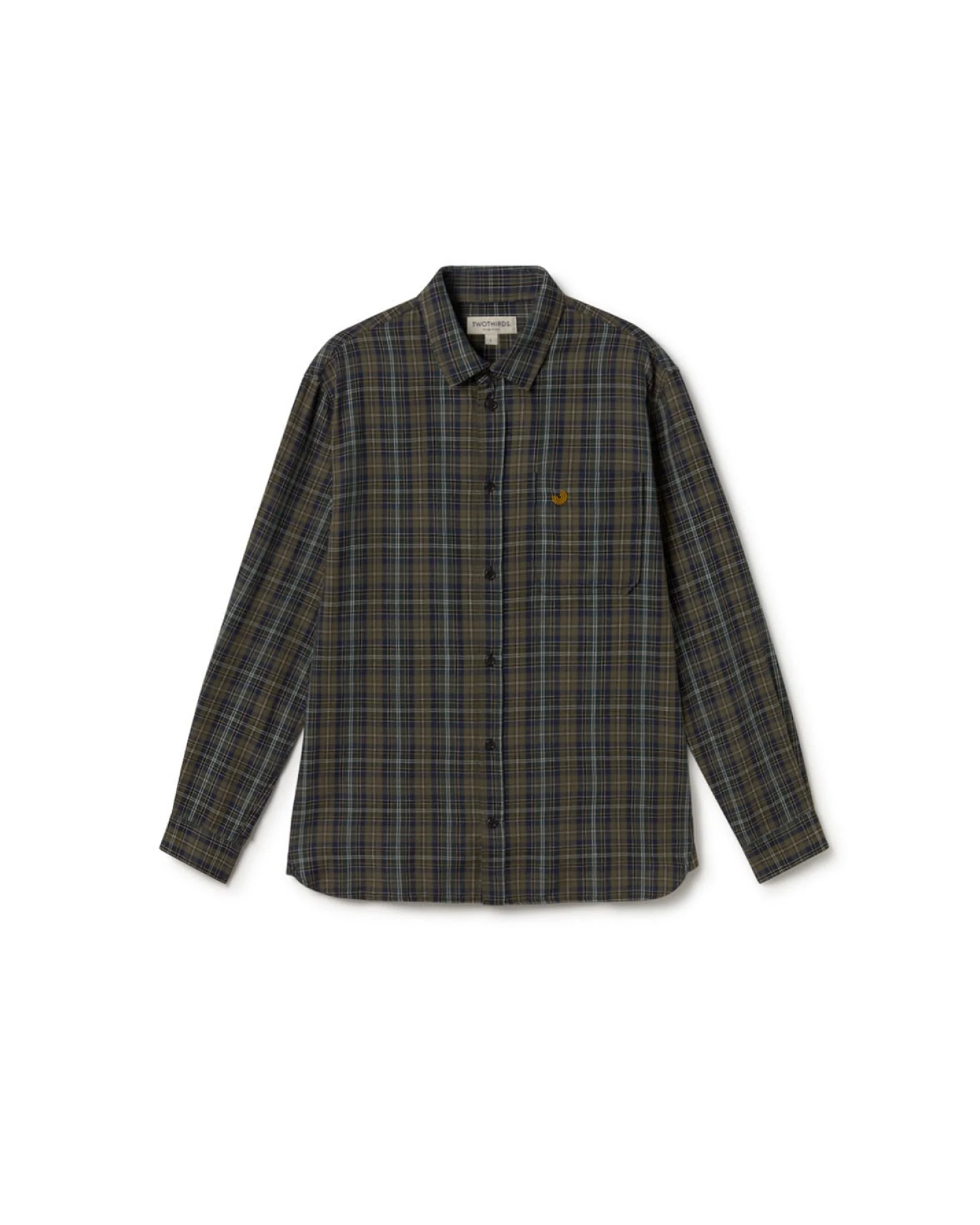 TWOTHIRDS Herren vegan Hemd Laytown Grün & Marine – Ansicht 2