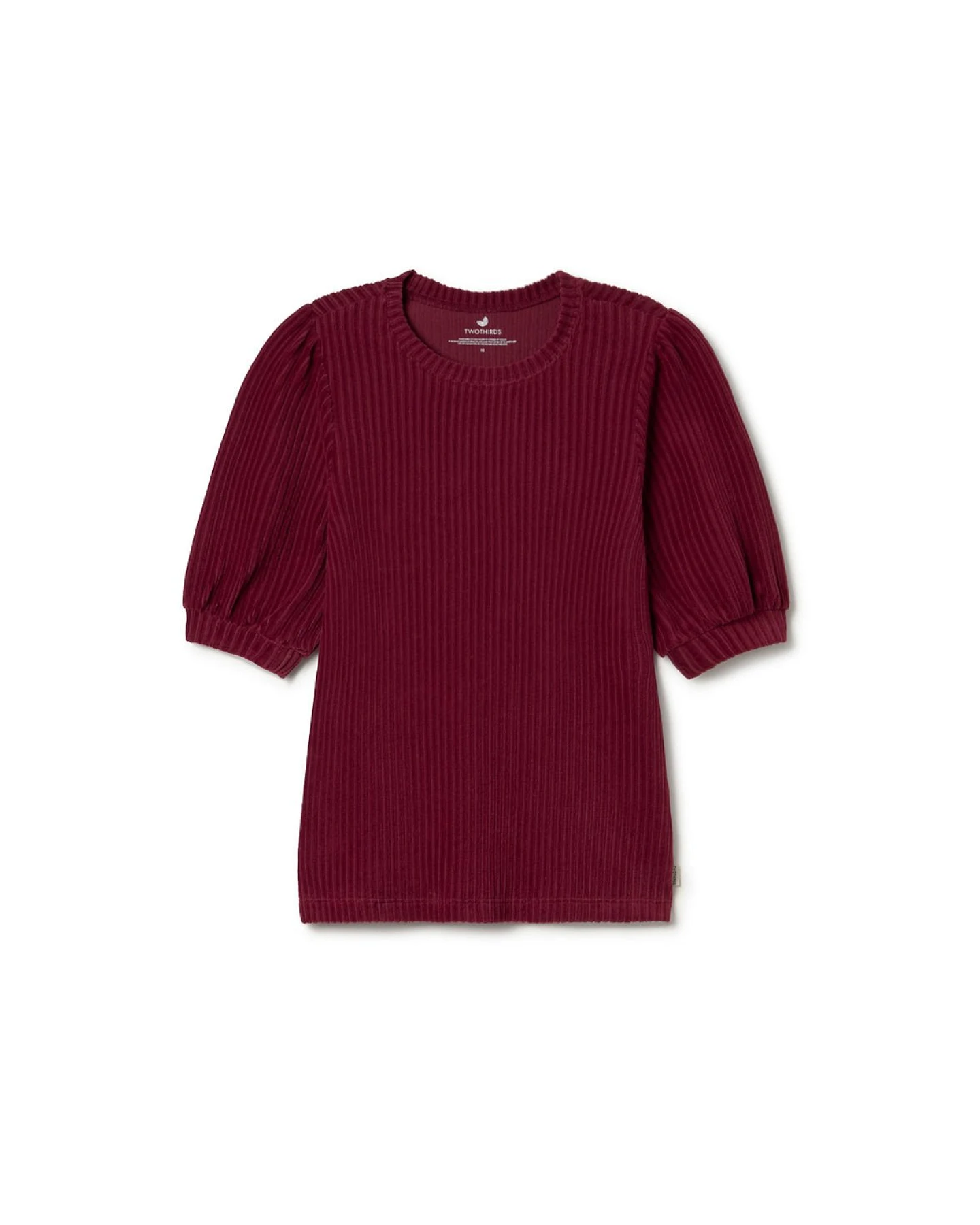TWOTHIRDS Damen vegan Top Horst Dark Cranberry – Ansicht 2