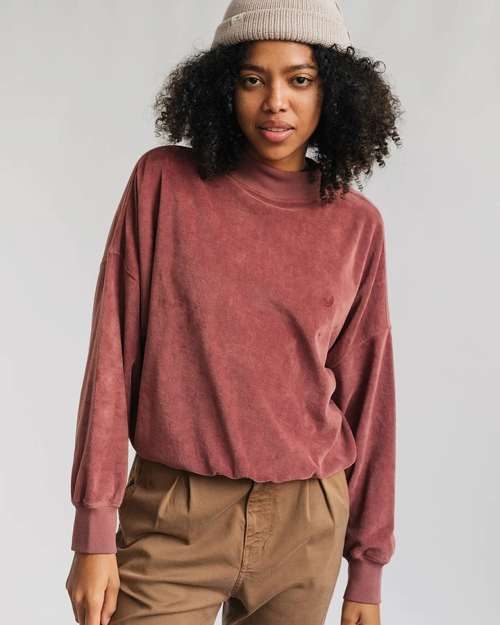 TWOTHIRDS Damen vegan Sweatshirt Binz Rose Braun