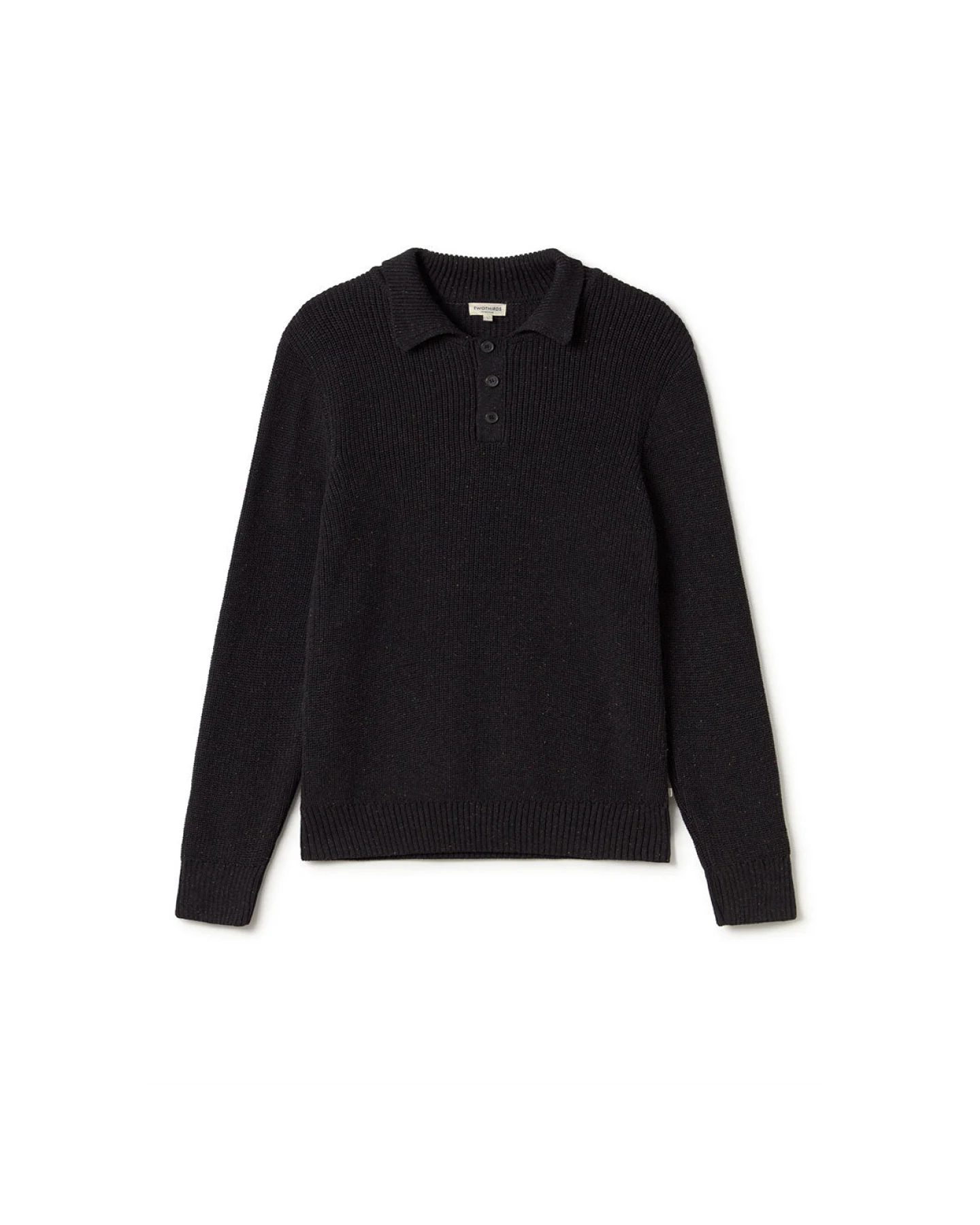TWOTHIRDS Herren vegan Pullover Orango Schwarz Neps – Ansicht 2