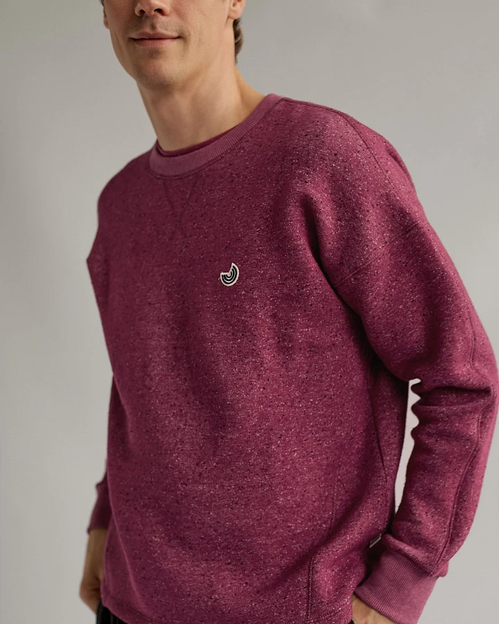 TWOTHIRDS Herren vegan Sweatshirt Dundrum Beaujolais Wein