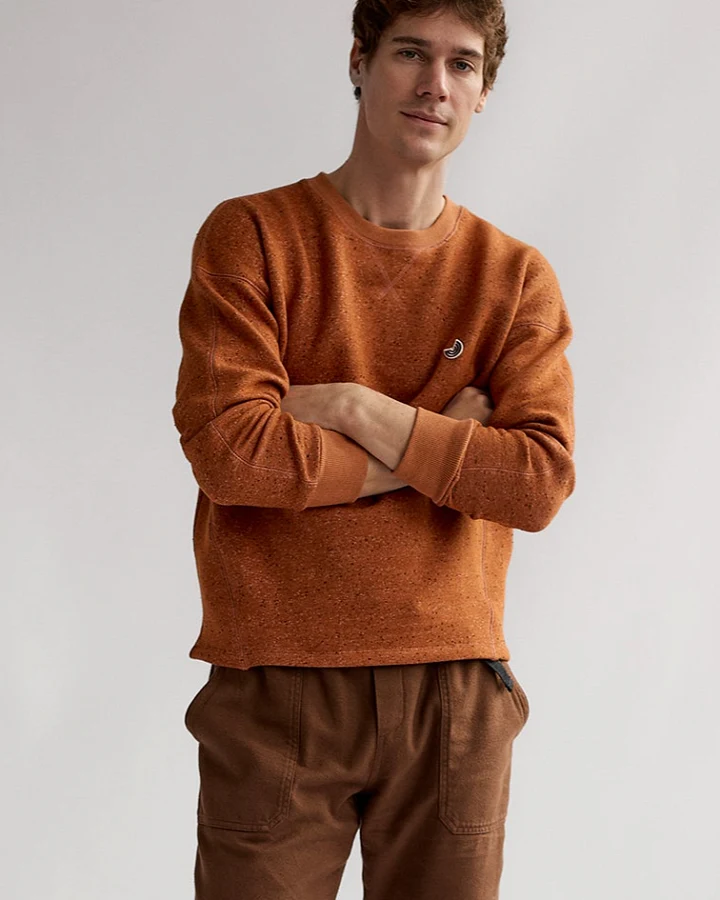 TWOTHIRDS Herren vegan Sweatshirt Dundrum Umber Orange