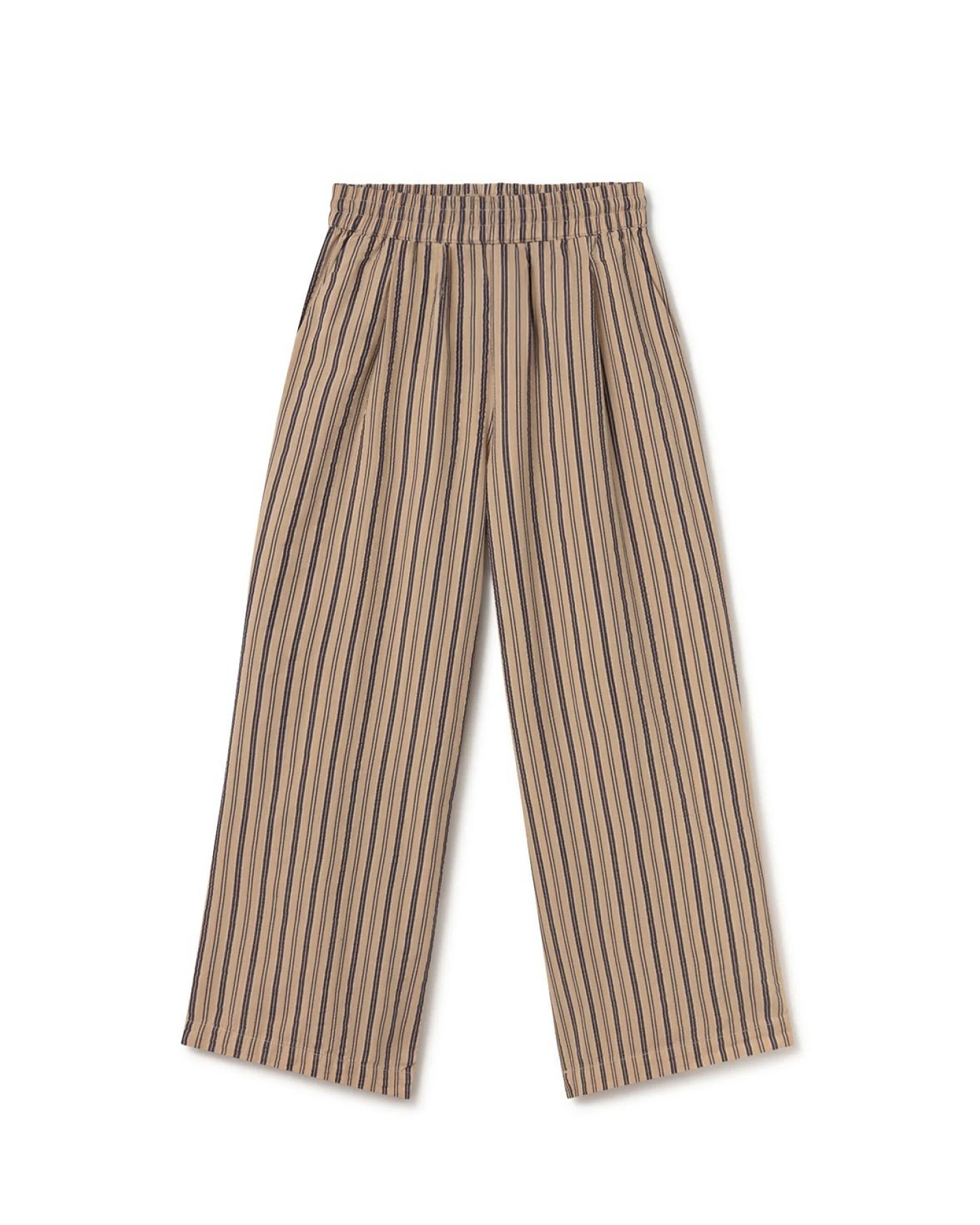TWOTHIRDS Damen vegan Hose Macarella Marineblau Gestreift – Ansicht 2