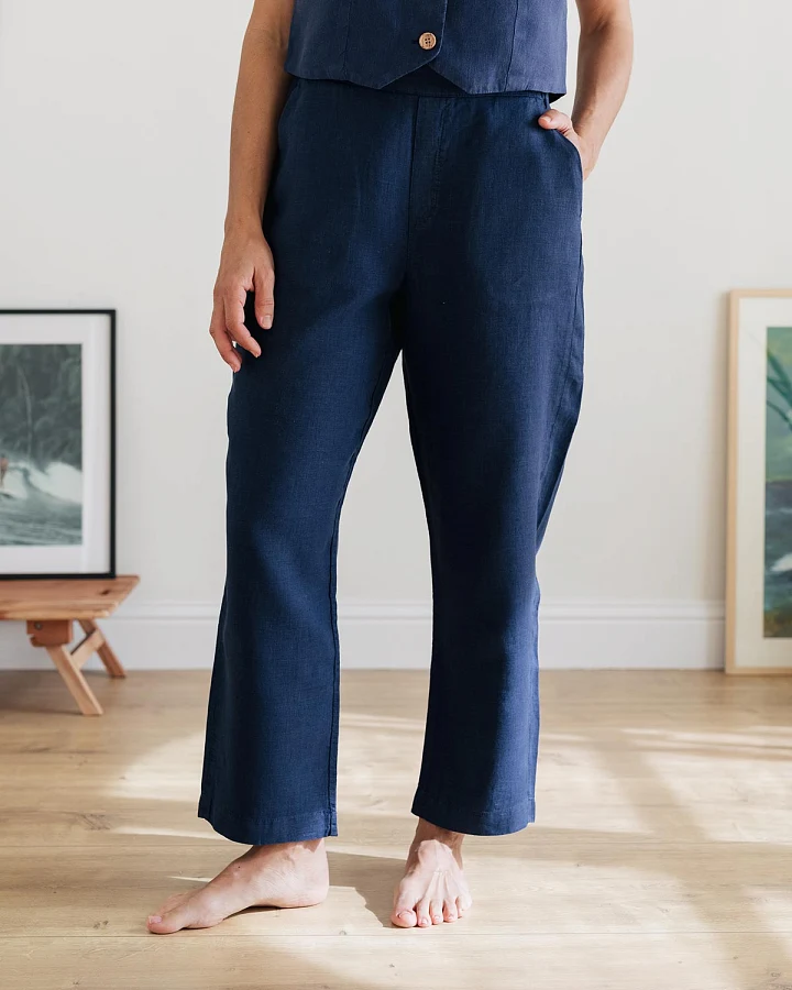 TWOTHIRDS Damen vegan Hose Denis Blue Night