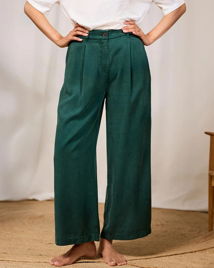 TWOTHIRDS Damen vegan Hose Nanpu Garden Grün