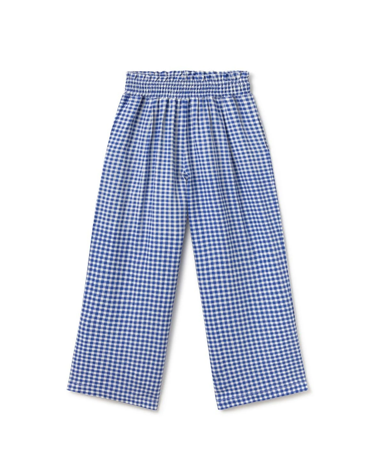 TWOTHIRDS Damen vegan Hose Marianne Vichy Blau – Ansicht 2