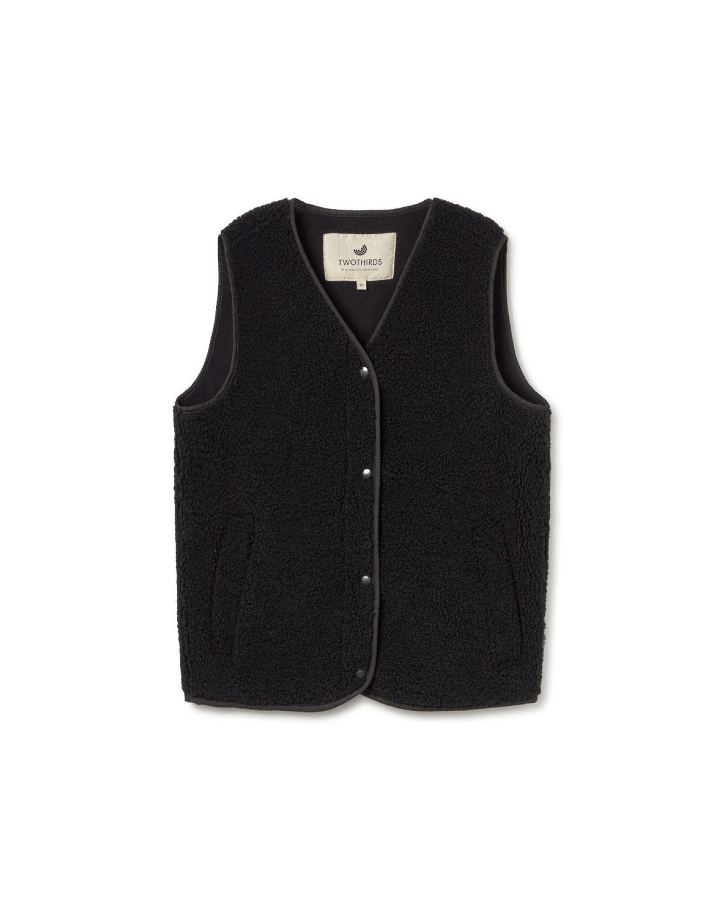 TWOTHIRDS Damen vegan Bodywarmer Henderson Schwarz – Ansicht 2
