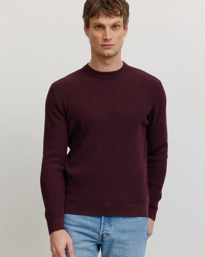 Recolution Herren vegan Pullover Lupin Dunkelviolett