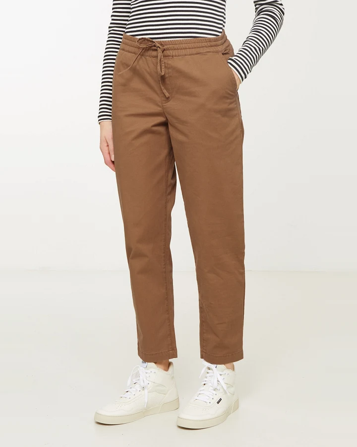 Recolution Damen vegan Jogginghose Chino Kale Braun