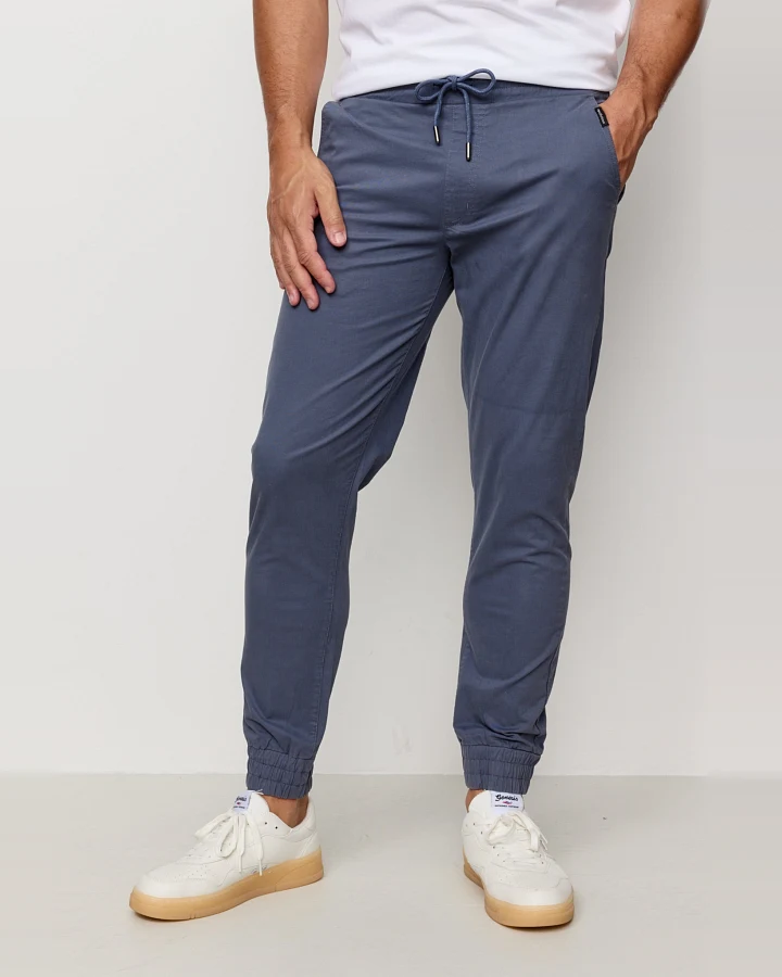 Recolution Herren vegan Jogginghose Chino Taubenblau