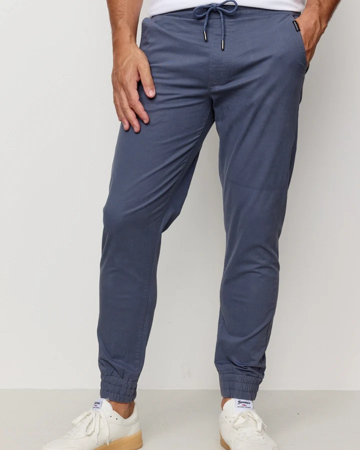 Recolution Herren vegan Jogginghose Chino Taubenblau