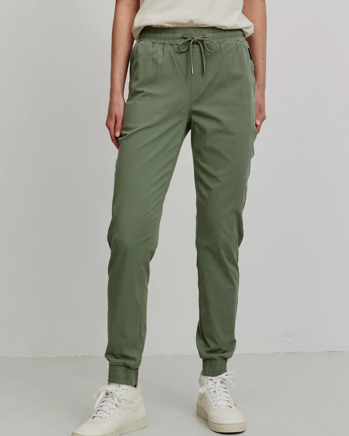 Recolution Damen vegan Jogginghose Chinos Calathea Khaki