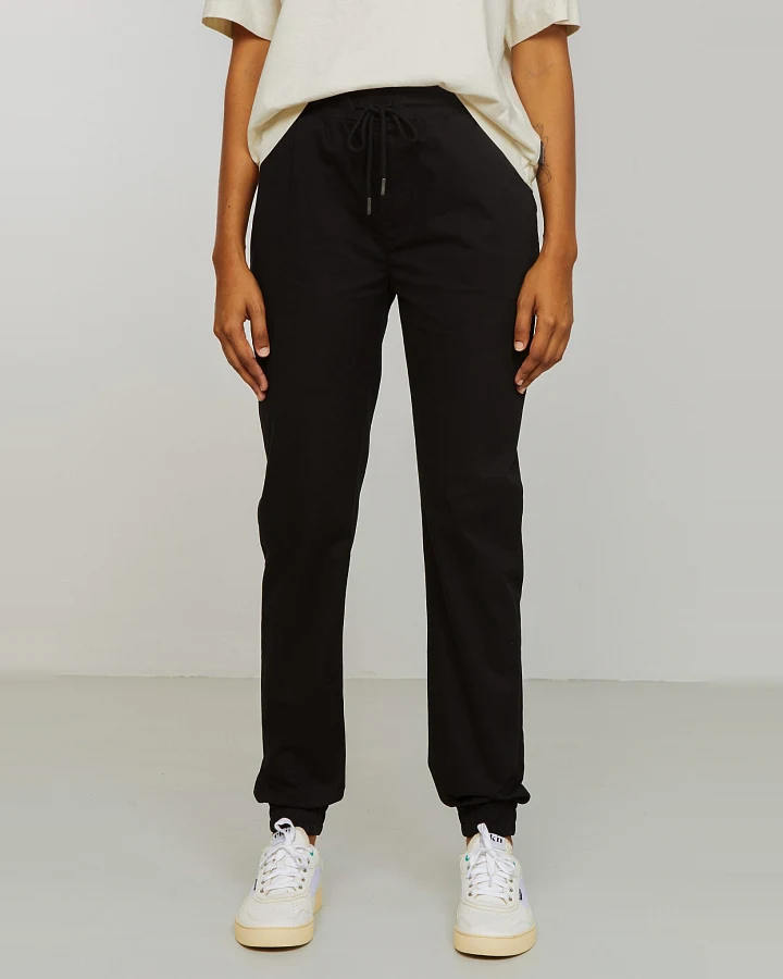 Recolution Damen vegan Jogginghose Chino Calathea Schwarz