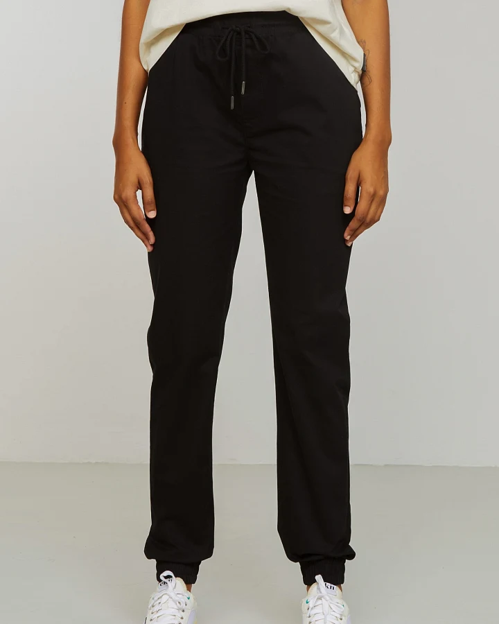 Recolution Damen vegan Jogginghose Chino Calathea Schwarz