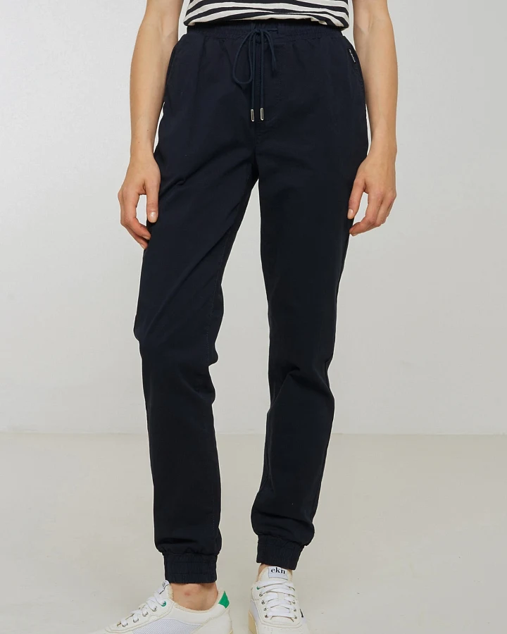 Recolution Damen vegan Jogginghose Chino Calathea Dark Navy