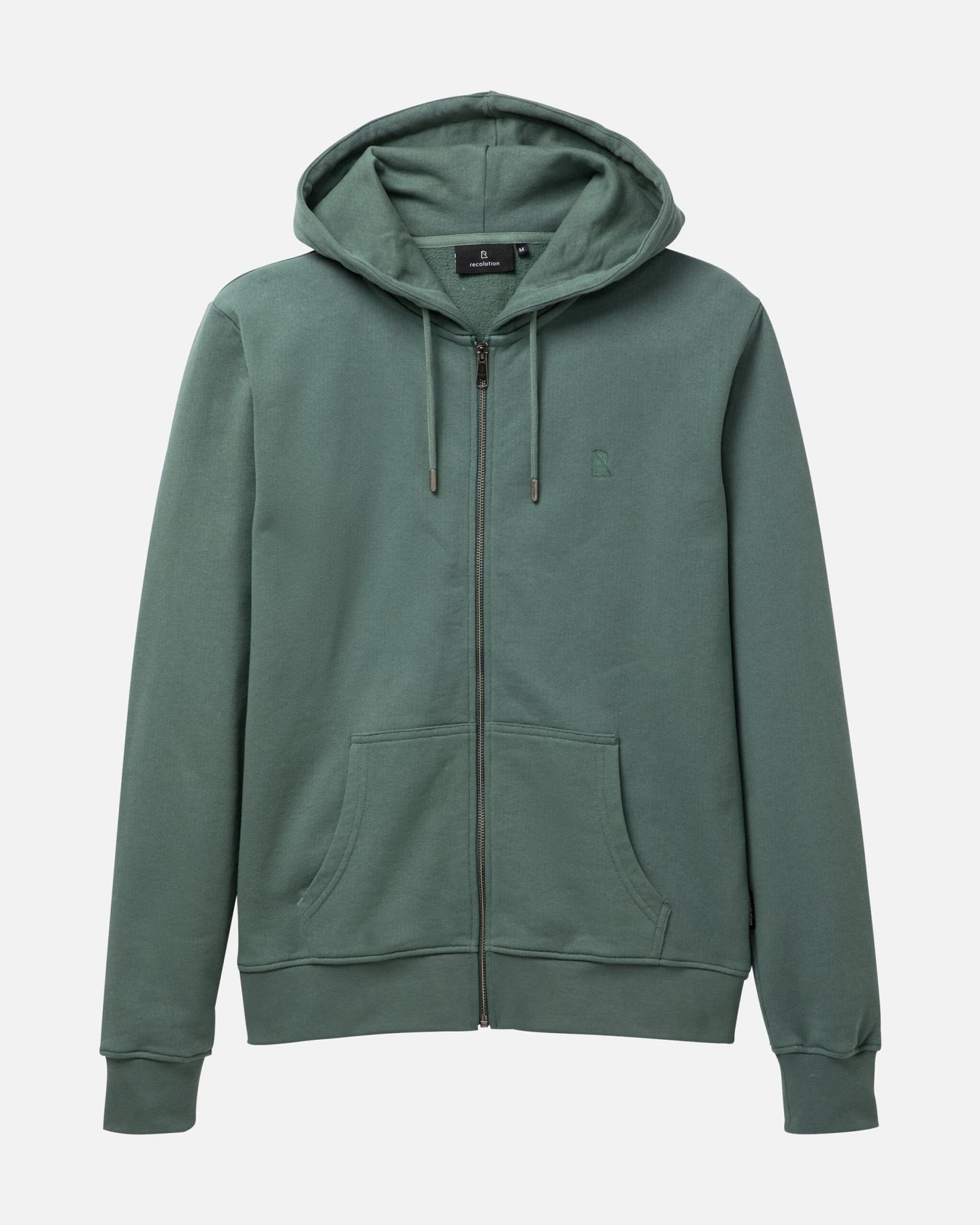 Recolution Herren vegan Hoodie Mit Reißverschluss Birke Eukalyptus – Ansicht 2