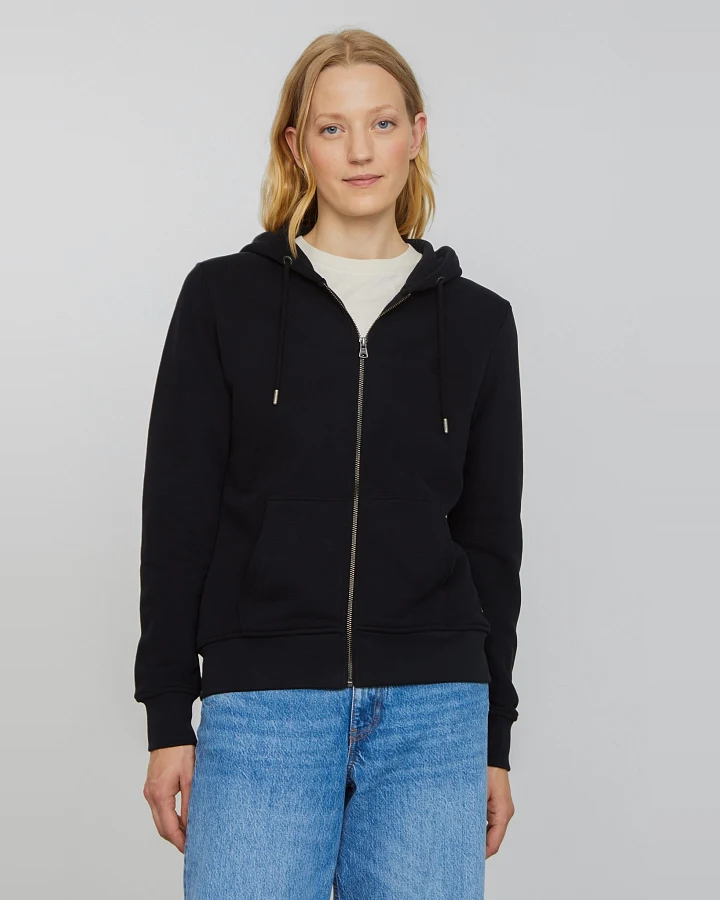 Recolution Damen vegan Sweatshirt Jacke Dahlia Schwarz