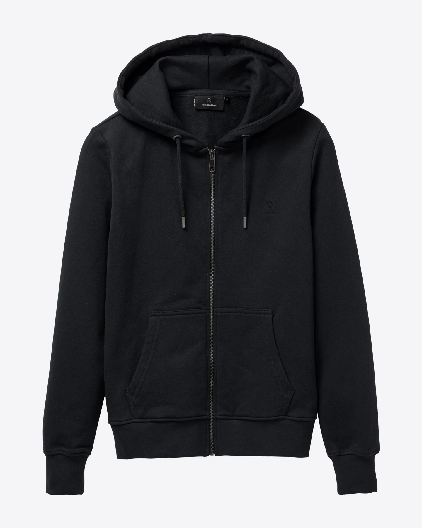 Recolution Damen vegan Sweatshirt Jacke Dahlia Schwarz – Ansicht 2