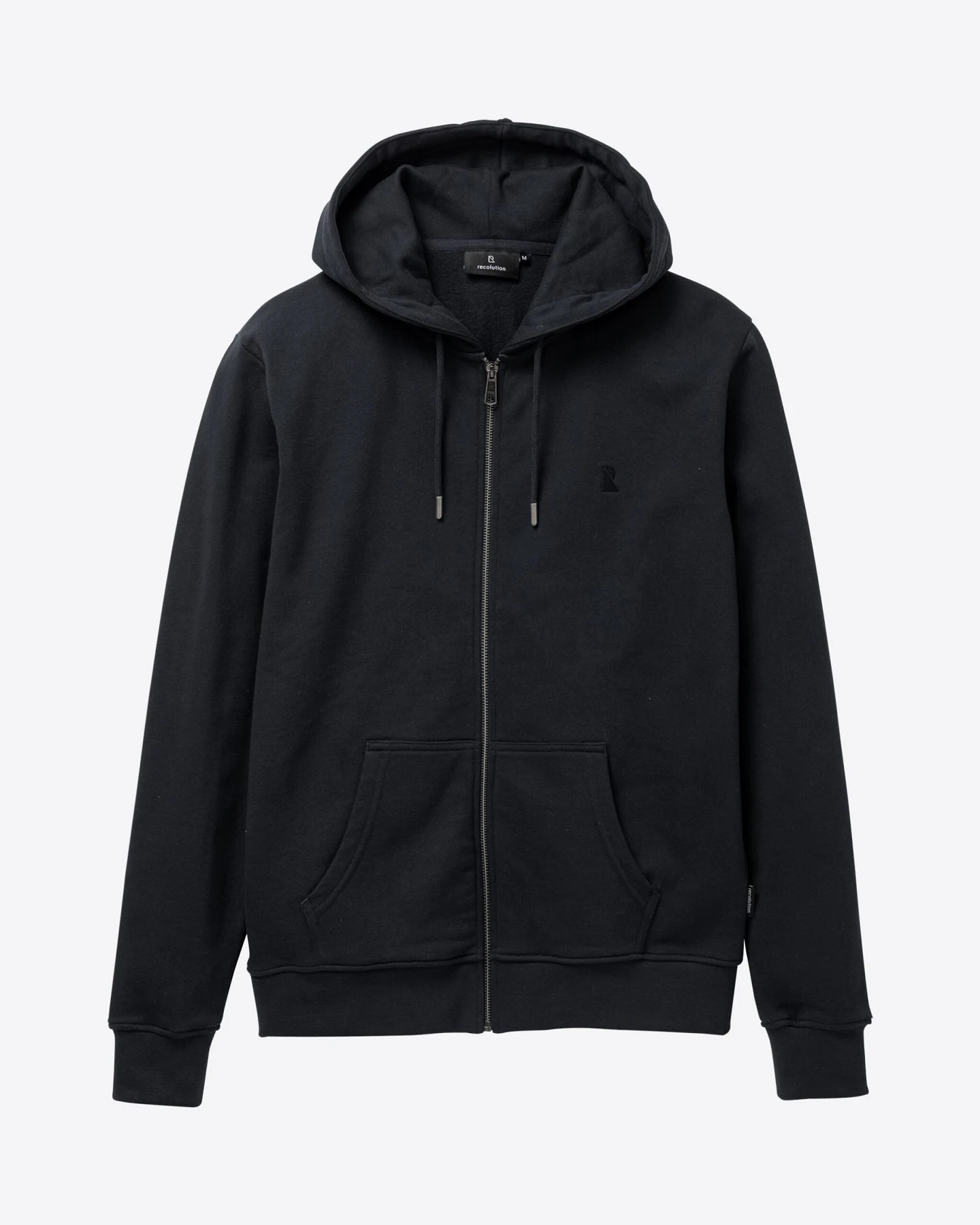 Recolution Herren vegan Hoodie Birke Schwarz – Ansicht 2