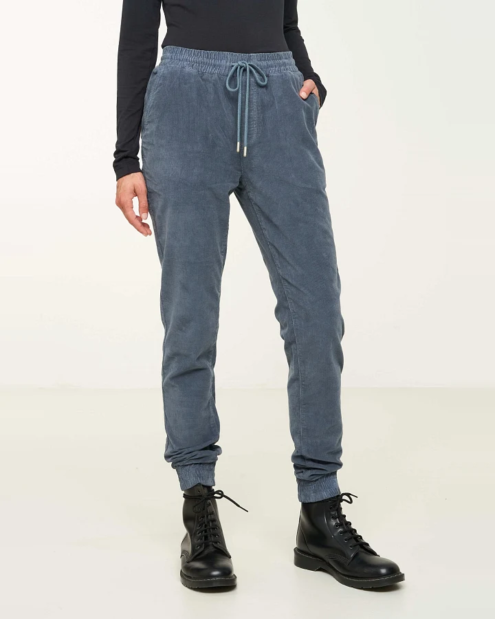 Recolution Damen vegan Jogginghose Chino Chaiturus Dunkles Arktisblau