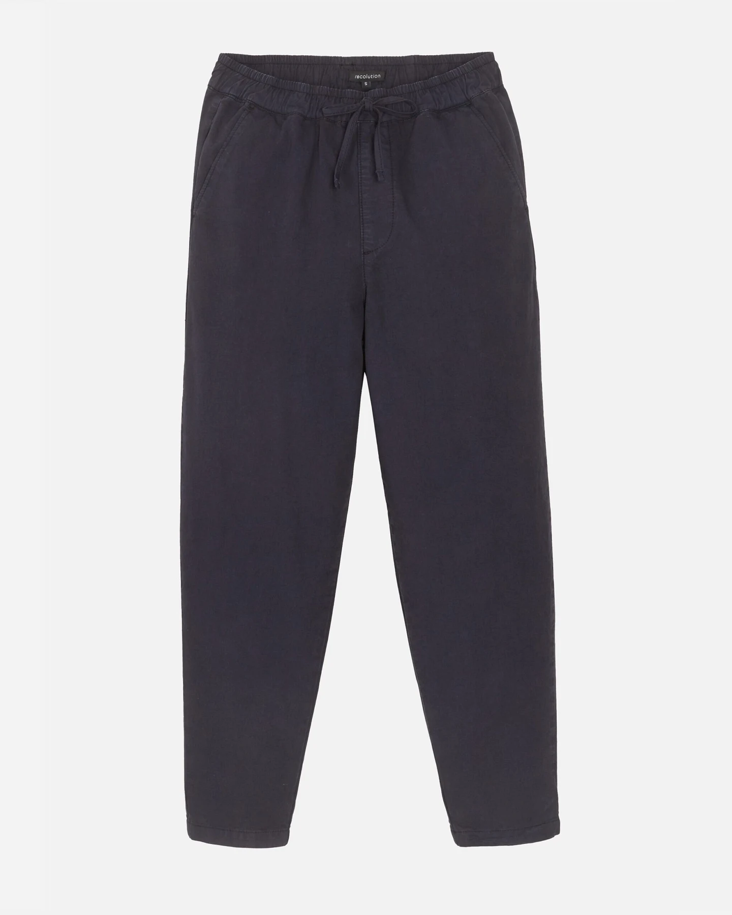 Recolution Damen vegan Jogginghose Chino Kale Dark Navy – Ansicht 2