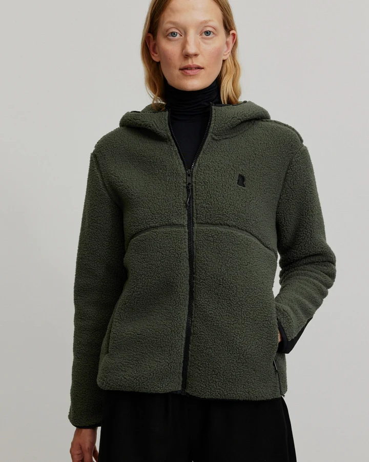 Recolution Damen vegan Jacke Alcea Dark Khaki